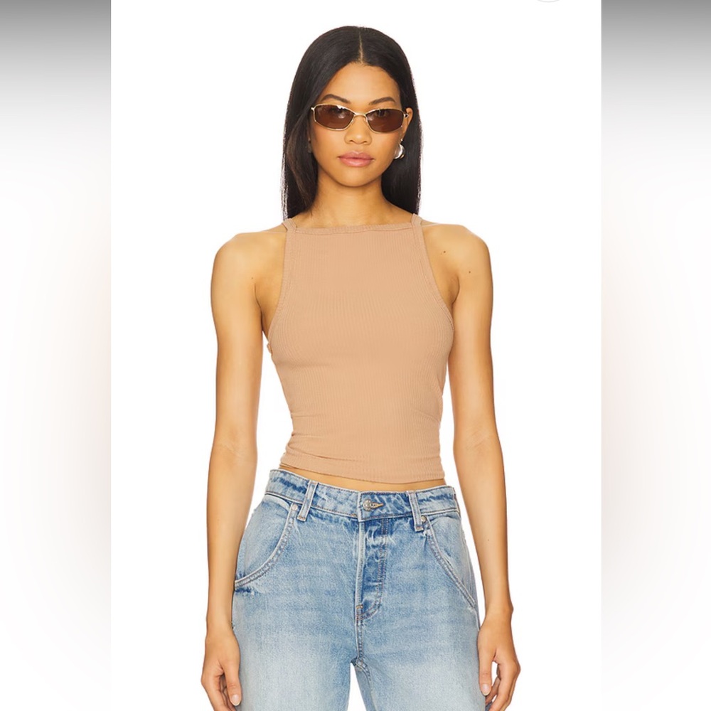 ❤️‍🔥Firm Price❤️‍🔥 Free People Beige Ribbed Tank Top